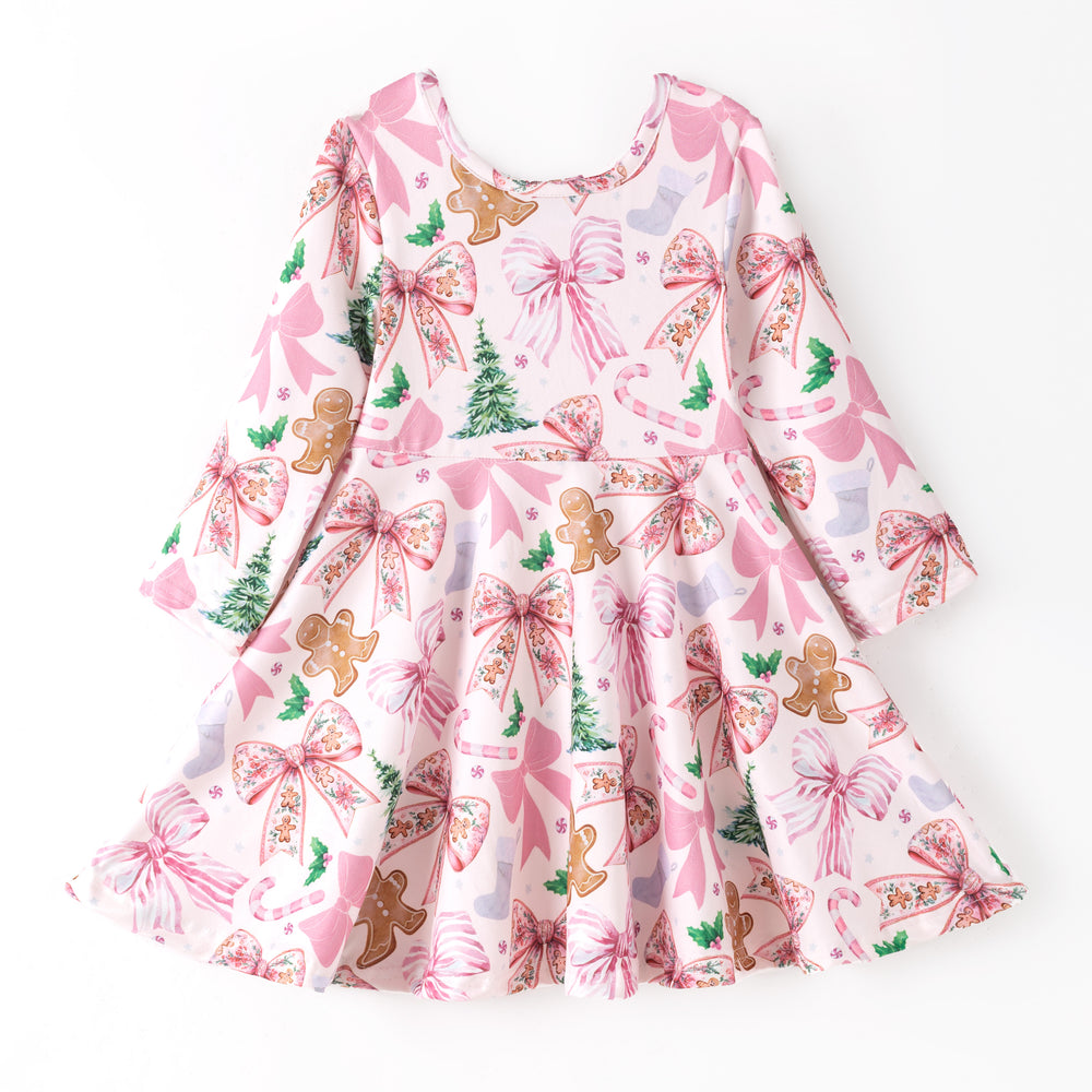 Pink Gingerbread Bow Dress