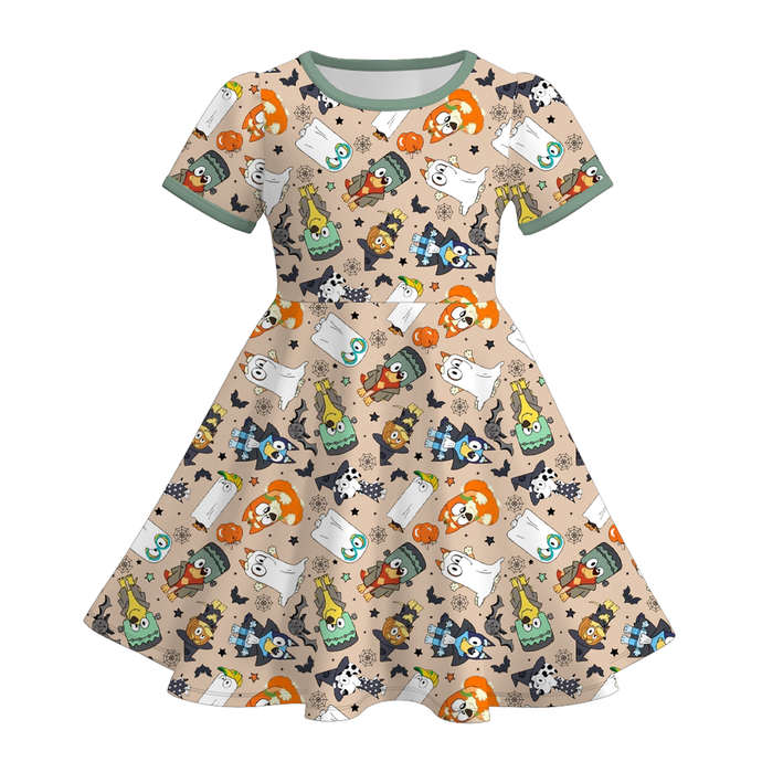 Spooky Blue Dog Dress
