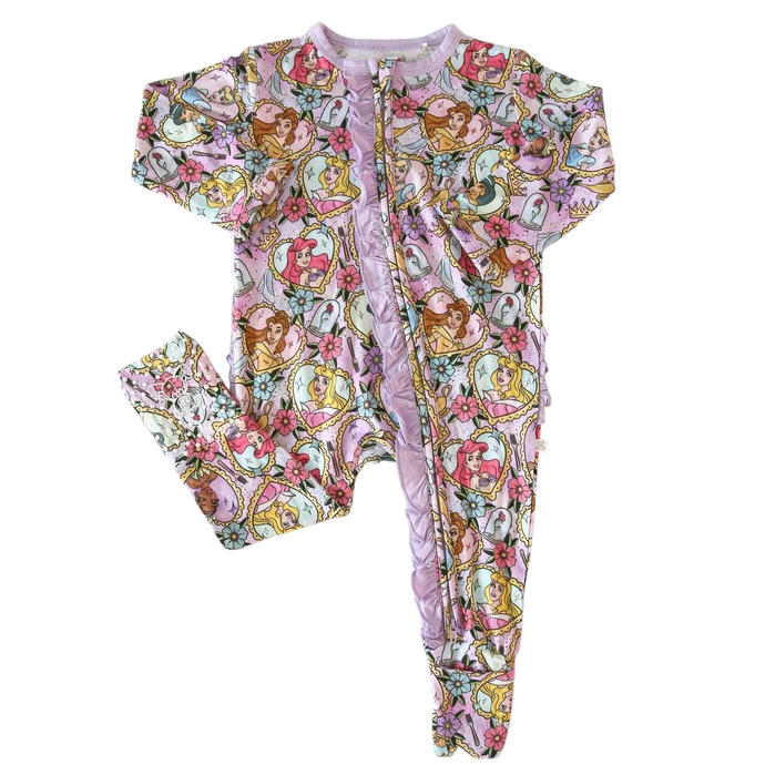Princess Love Bamboo Ruffled Zippy Romper