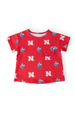 Load image into Gallery viewer, Nebraska Red Herbie Husker Ruffle Pocket Tee