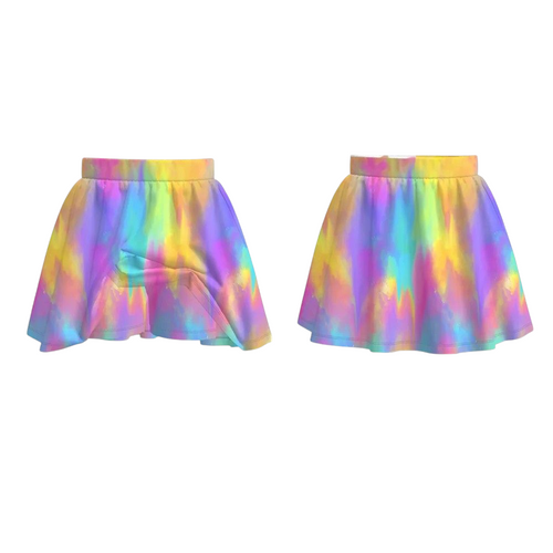 Rainbow Tie-Dye Skorts