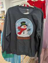 Load image into Gallery viewer, Snowglobe Faux Embroidered Adult Sweatshirt