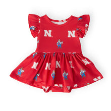 Load image into Gallery viewer, Nebraska Red Herbie Husker Flutter Twirl Dress