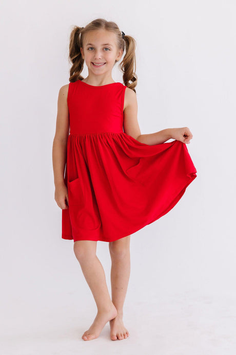 Red Tank Twirl Dress