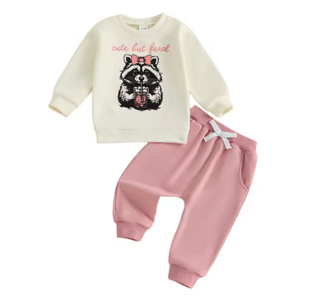 Cute But Feral Jogger Set