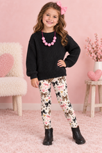 Load image into Gallery viewer, Pink Leopard Bow Leggings