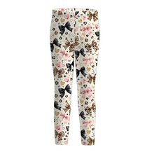Load image into Gallery viewer, Pink Leopard Bow Leggings