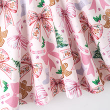Load image into Gallery viewer, Pink Gingerbread Bow Dress