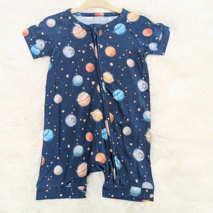 Outer Space - Bamboo Shorty Romper