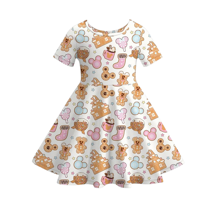 Pastel Christmas Cookie Mouse Dress