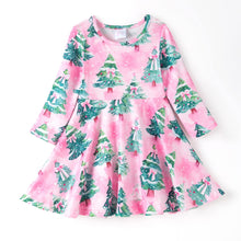 Load image into Gallery viewer, Pink Christmas Tree Dress