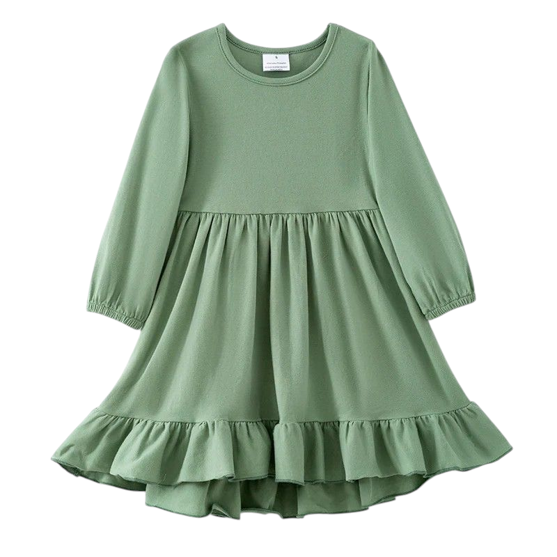 toddler sage green dress Ruffle Twirl – The Poppy Sage Children's Boutique light green flower girl dress