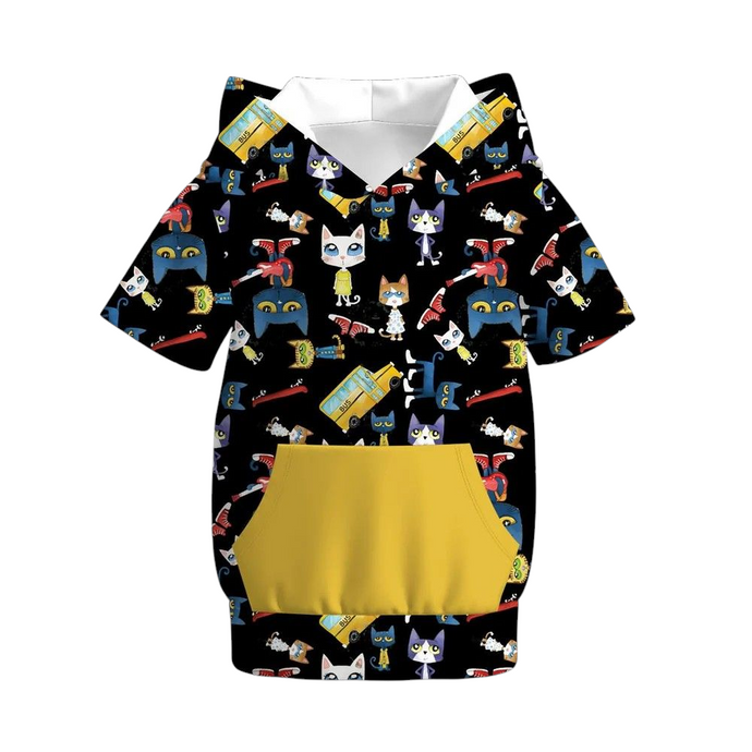 Cat Short Sleeve Hoodie