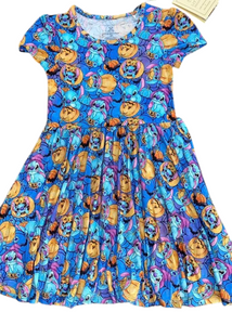 Creepy Cute Stitchy or Treat Bamboo Twirl Dress
