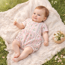 Load image into Gallery viewer, Striped Floral Romper