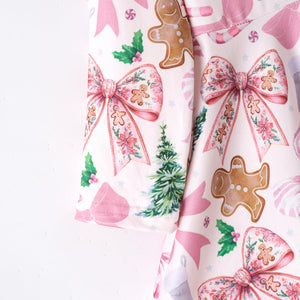 Pink Gingerbread Bow Dress