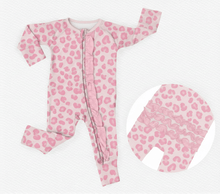 Load image into Gallery viewer, Pink Leopard Bamboo Zippy