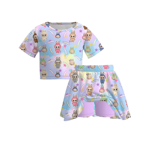 Rainbow Labubu Skirt Outfit