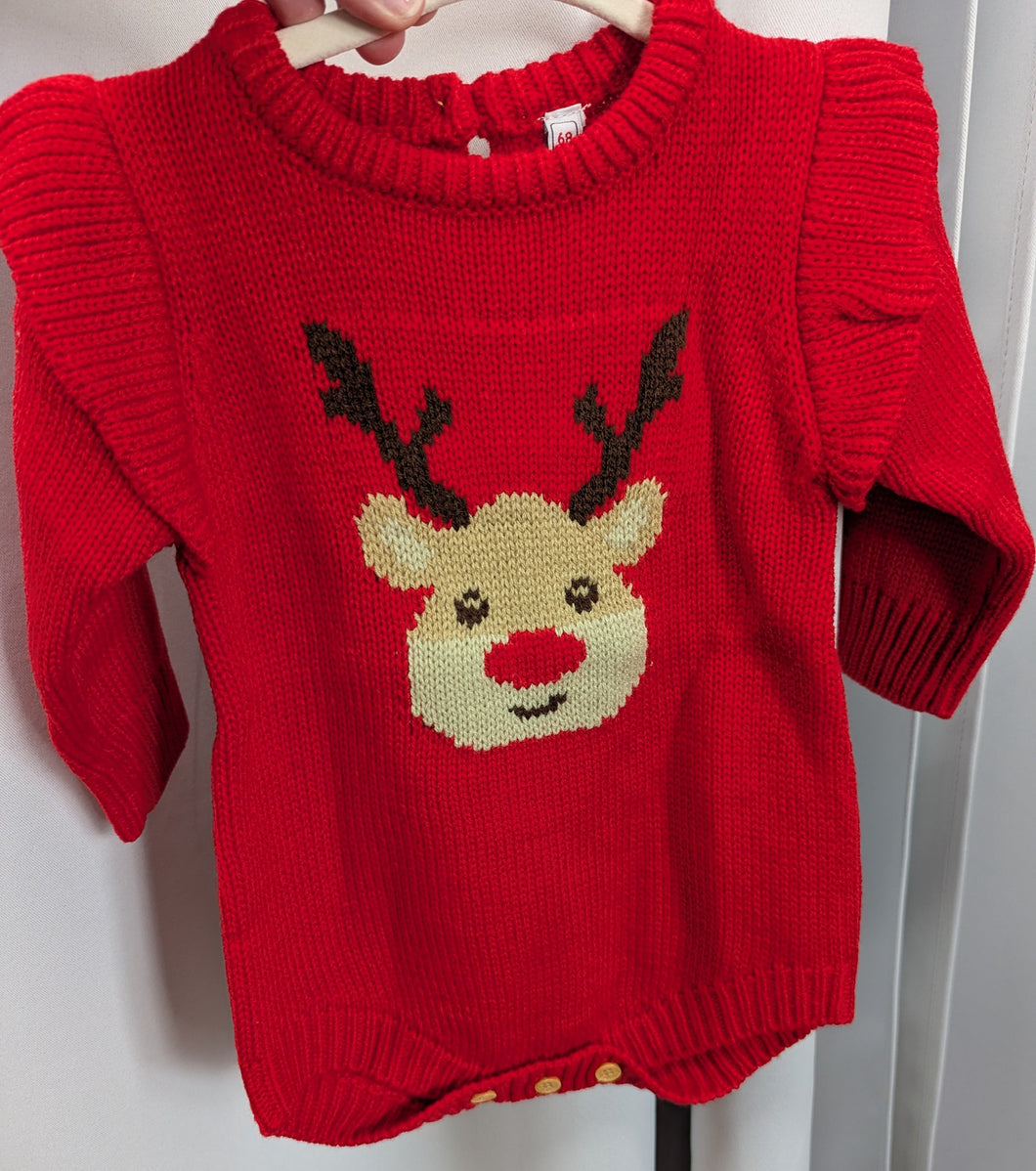 Infant Reindeer Sweater Romper