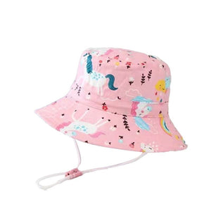 Pink Unicorn Bucket Sun Hat