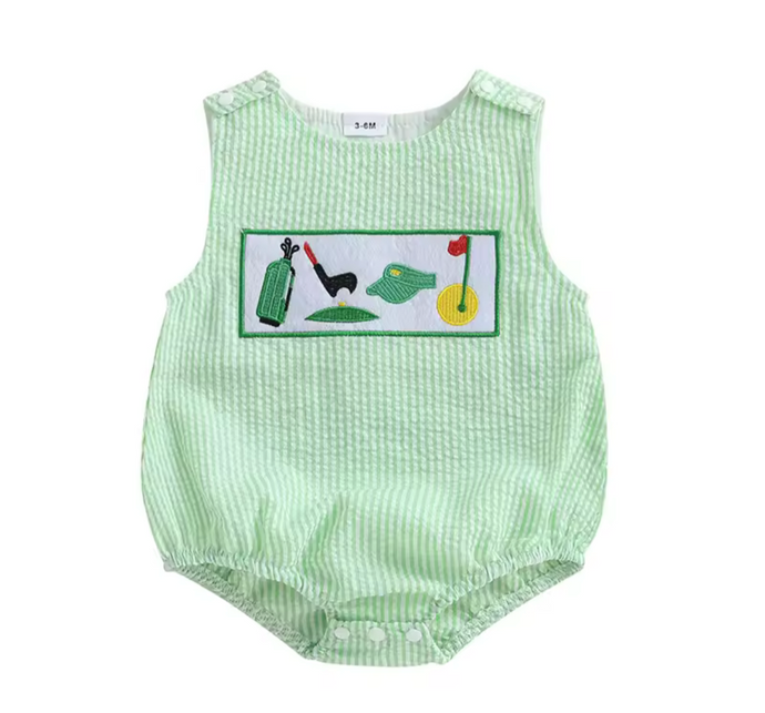 Golf Seersucker Romper