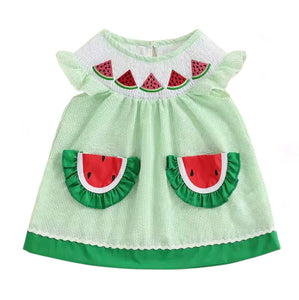 Smocked Watermelon Dress