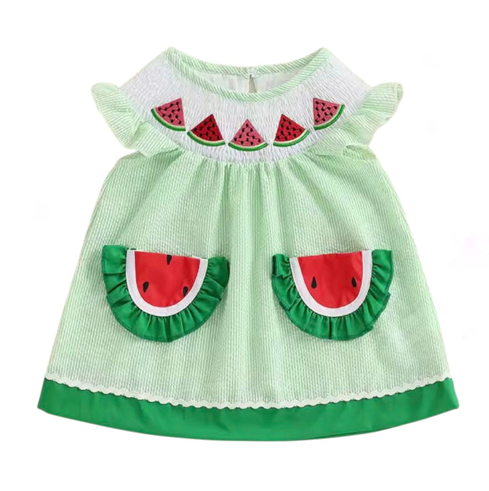 Smocked Watermelon Dress