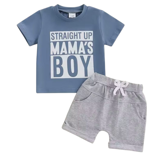 Straight Up Mama's Boy Shorts Set