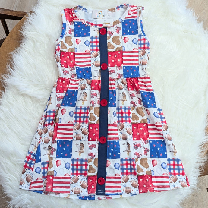 Patriotic Patchwork Dress