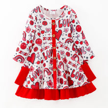 Load image into Gallery viewer, Red Love Twirl Dress