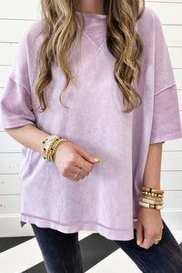 Women's Orchid Mineral Wash Top