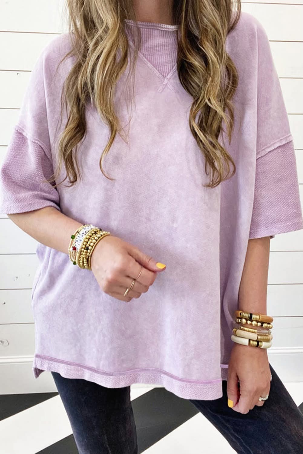 Women's Orchid Mineral Wash Top