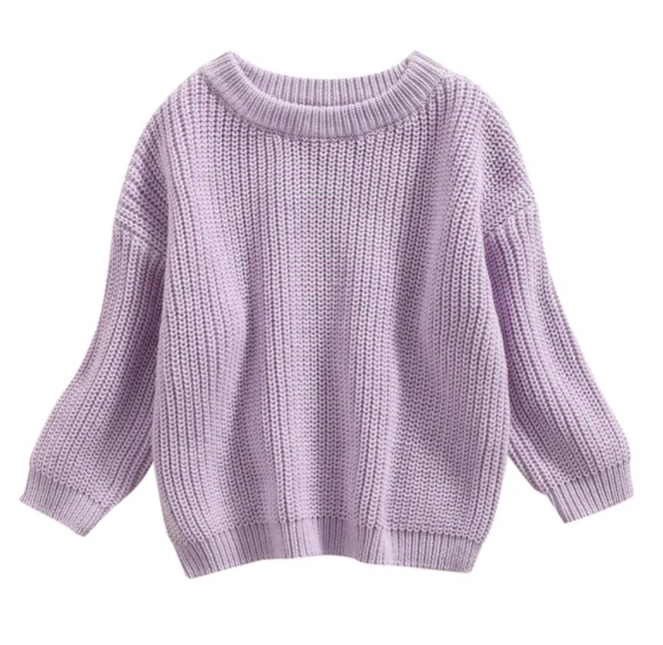 Lavender Oversized Sweater The Poppy Sage Children s Boutique