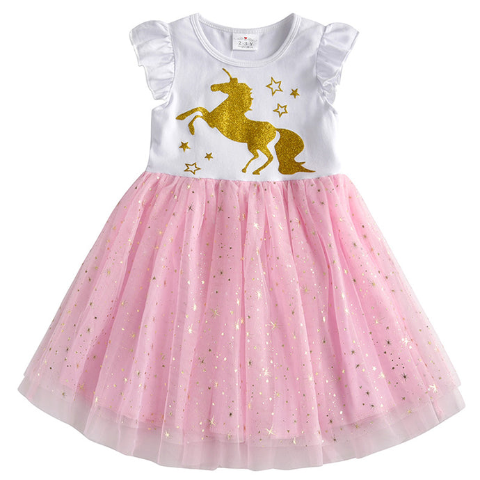Pink and Gold Unicorn dress