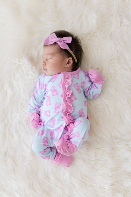 Gummy Bears Bamboo Ruffle Convertible Snap Footie