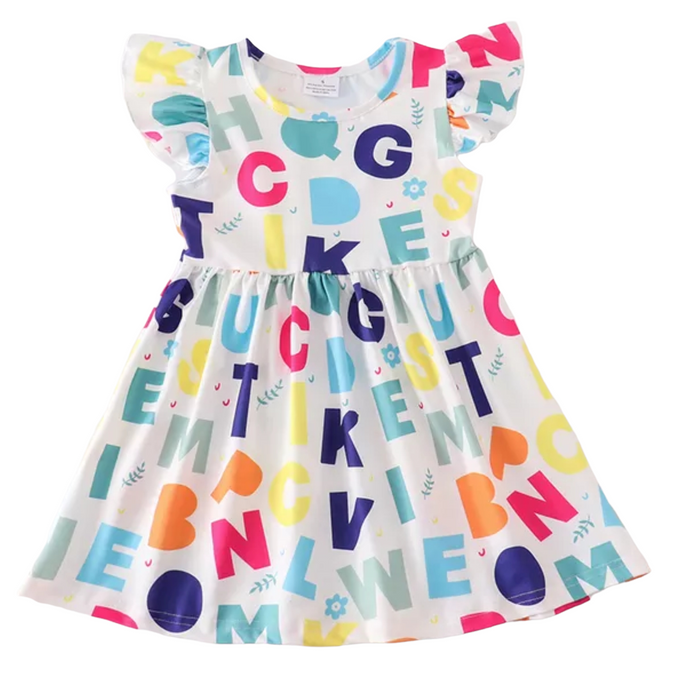 Girls dress with alphabet