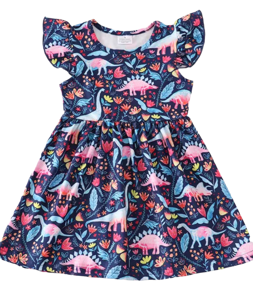 Dino dress - The Poppy Sage Children's Boutique