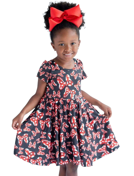 Charlie's Project Mini Bows - Girls Hugs Twirl Dress with Pockets - The Poppy Sage Children's Boutique