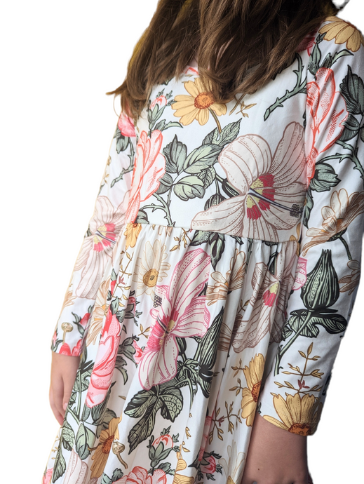 Wildflowers Girls Hugs Twirl Dress with Pockets - The Poppy Sage Children's Boutique
