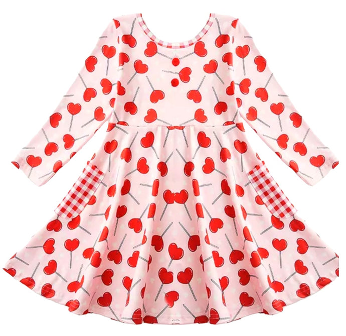 Heart Lollies Long sleeve dress