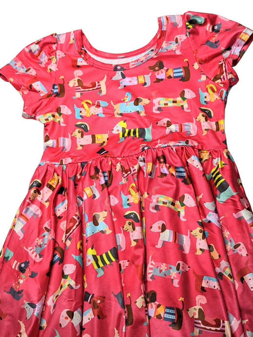Charlie's Project Party Pup Short Sleeve Hugs Twirl Dress