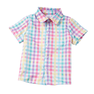 Pastel Gingham dress and shirt