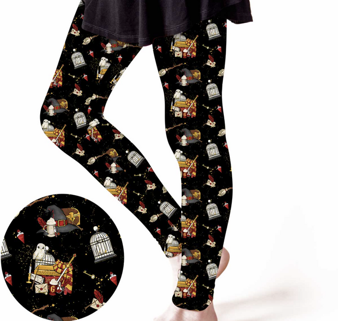 Wizardly Spells -Casual Cloud Soft Yoga Band Leggings - The Poppy Sage Children's Boutique